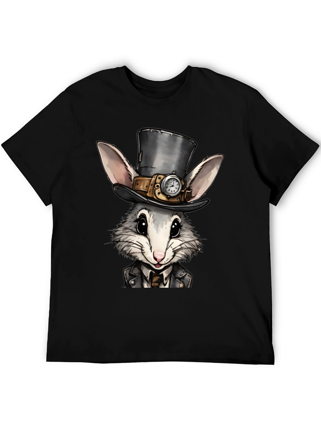 Steampunk Rabbit Tee - Whimsical Gear Design