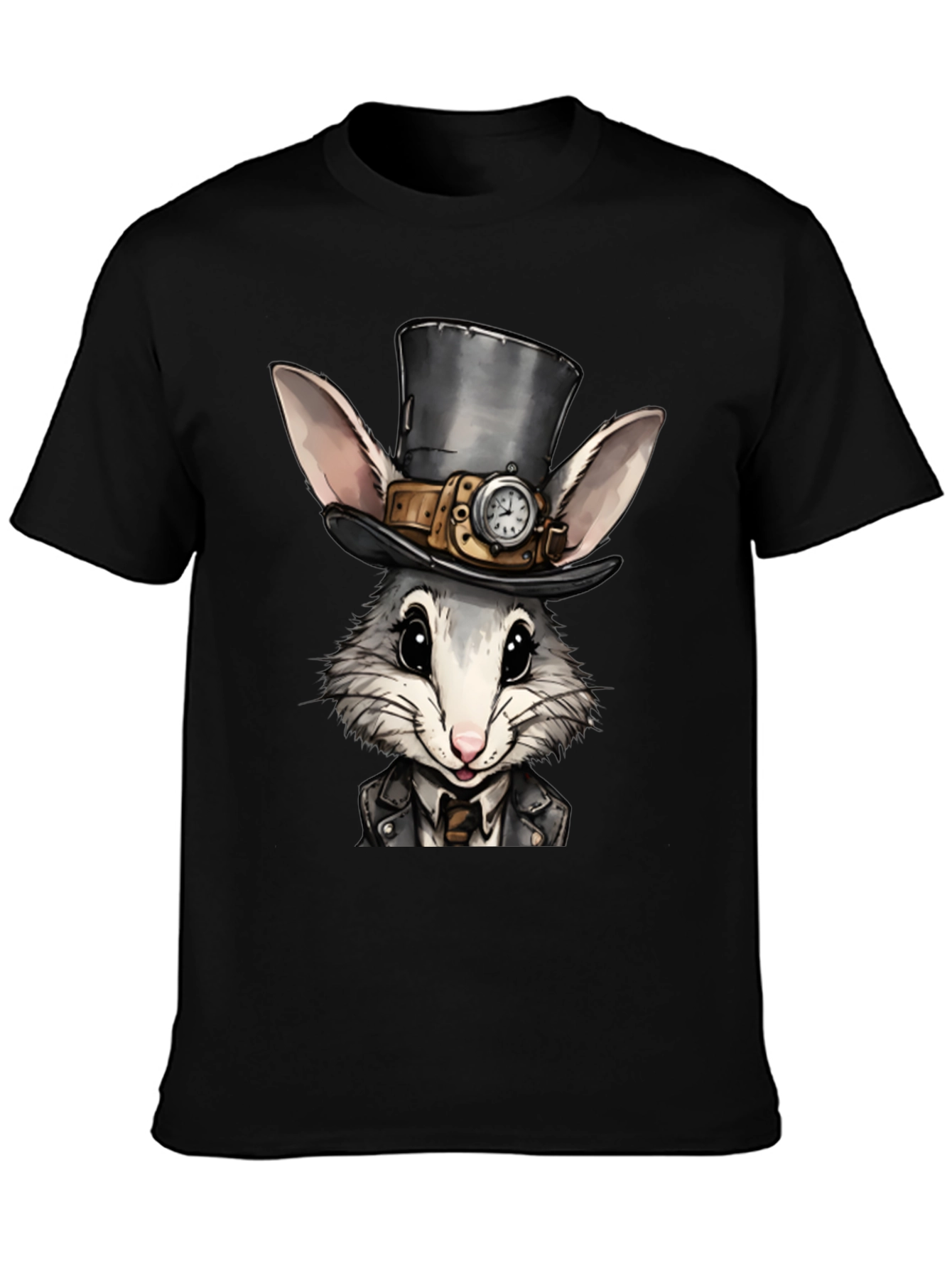 Steampunk Rabbit Tee - Whimsical Gear Design