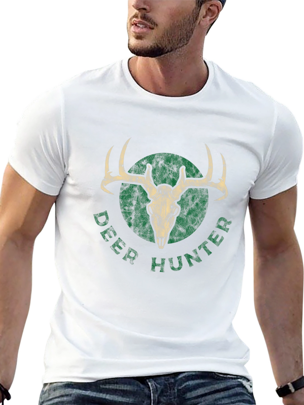 Deer Hunter Graphic T-Shirt - Black