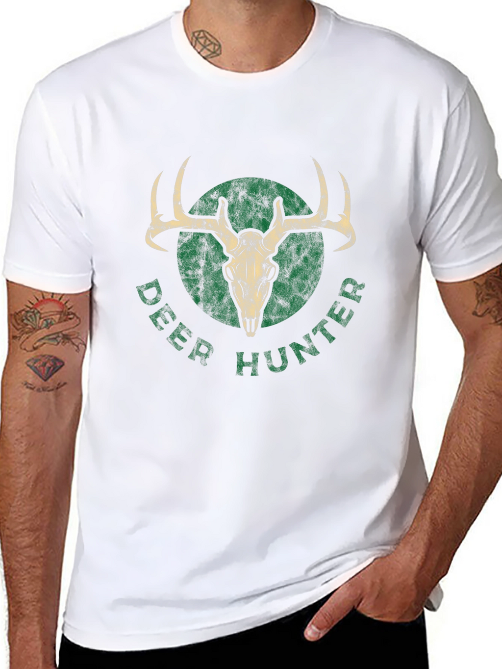Deer Hunter Graphic T-Shirt - Black