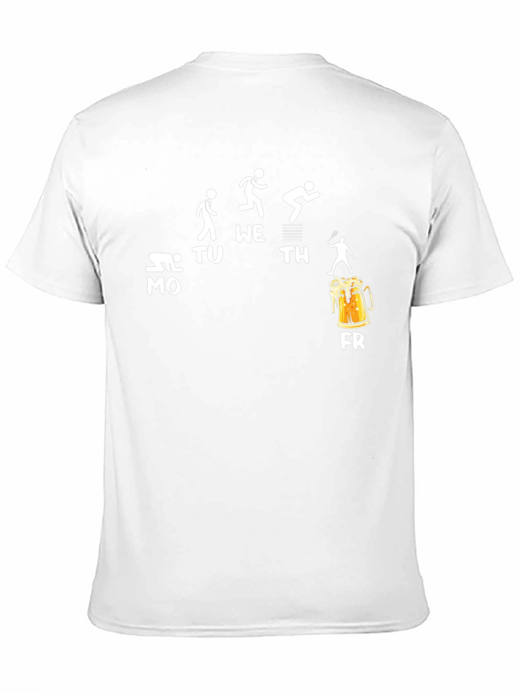 Humorous Weekday Activity Black T-Shirt