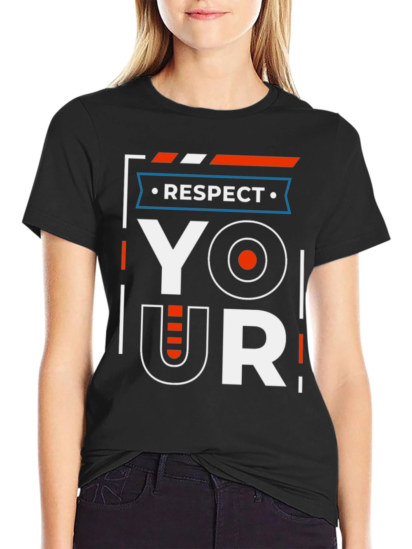 Respect Graphic Print T-Shirt