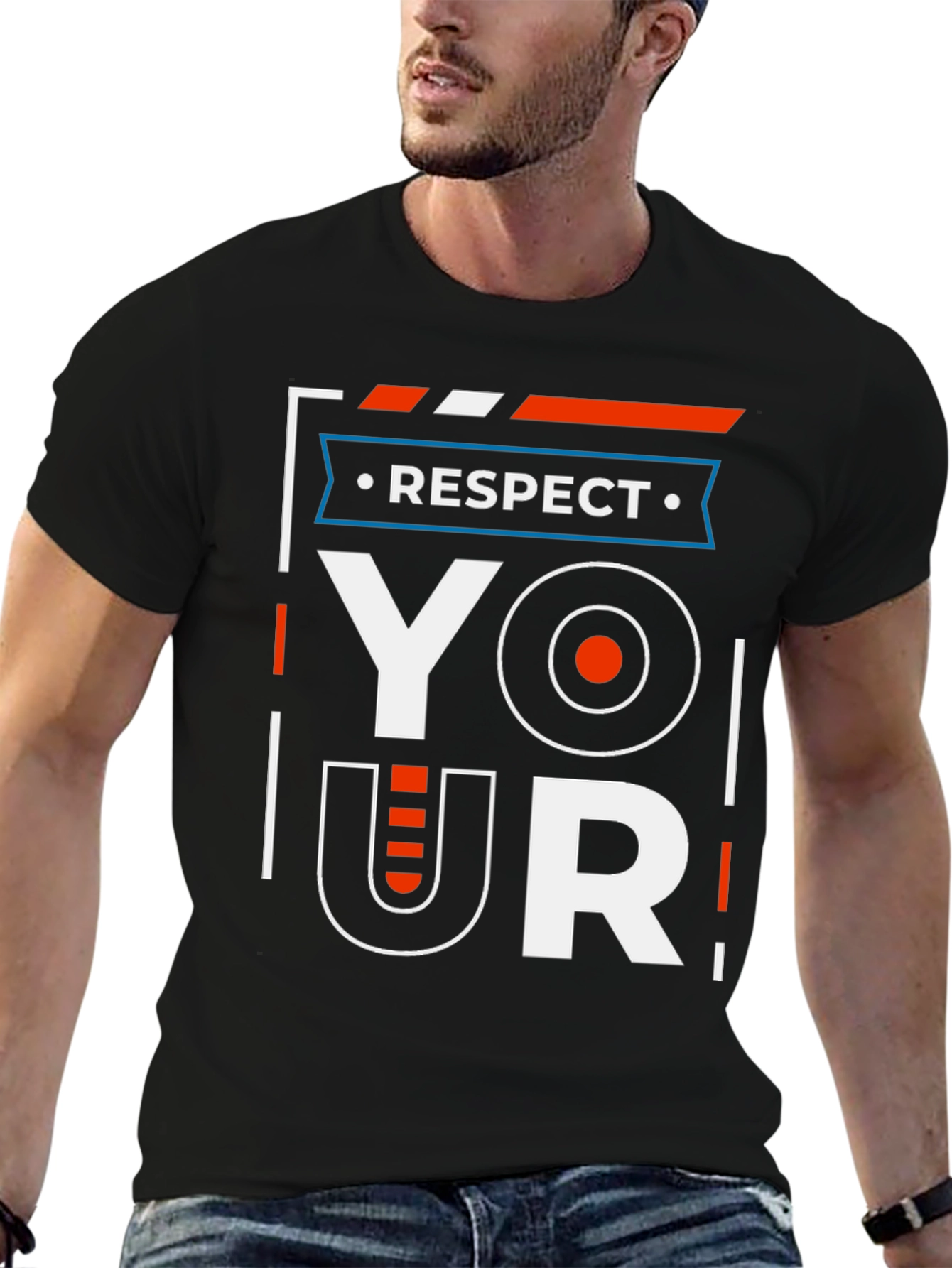 Respect Graphic Print T-Shirt