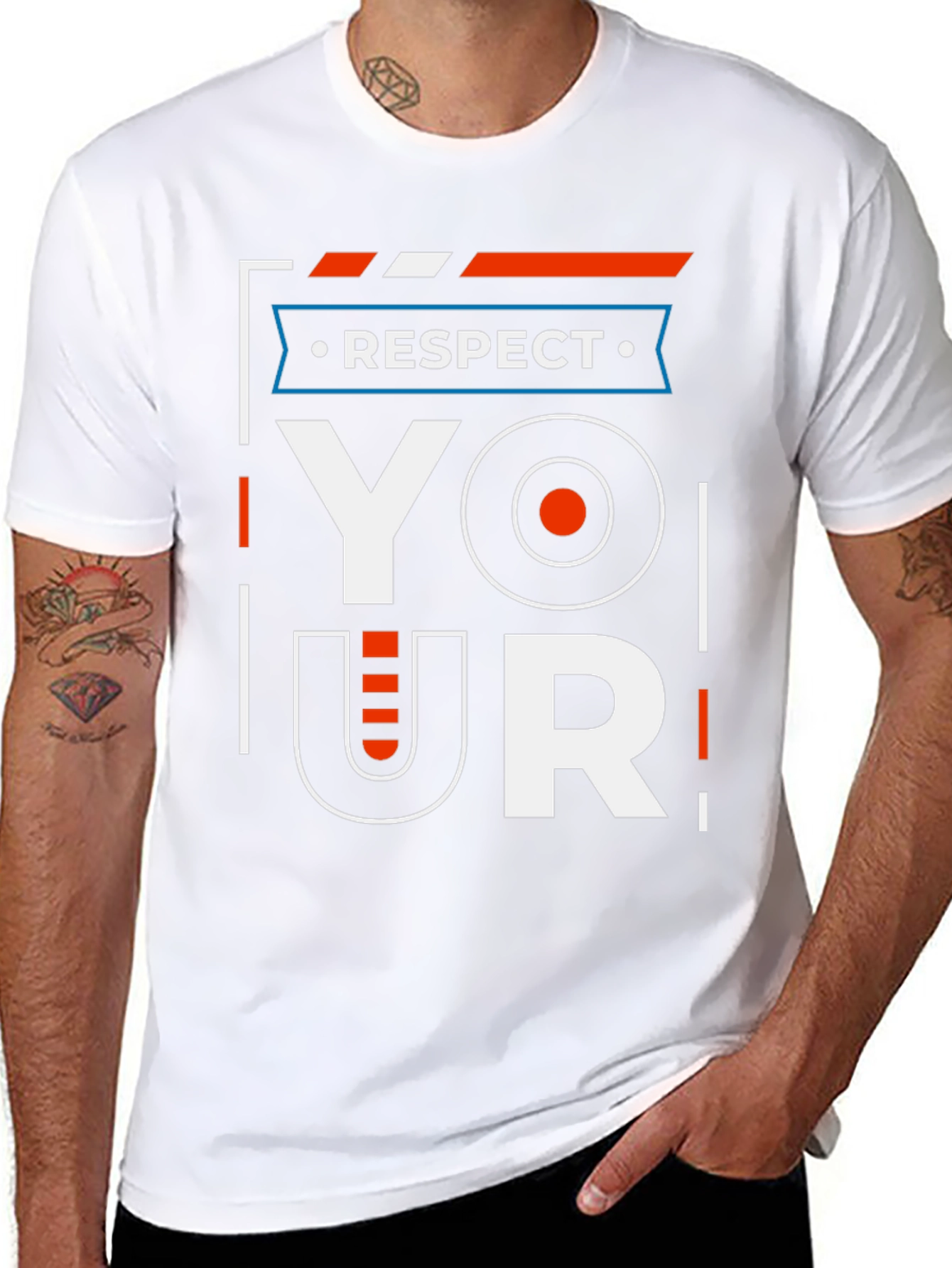 Respect Graphic Print T-Shirt