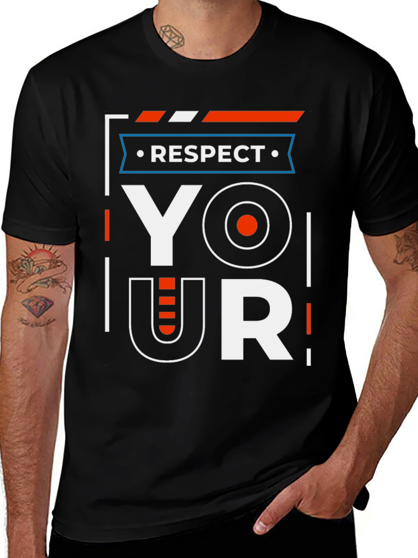 Respect Graphic Print T-Shirt