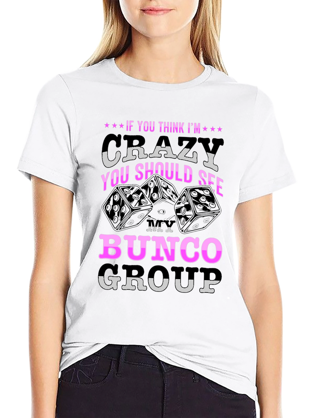 Crazy Bunco Group T-Shirt - Fun Dice Design