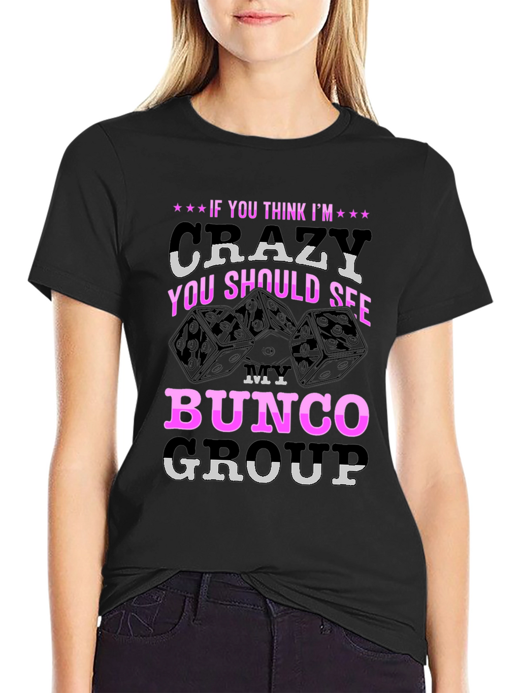 Crazy Bunco Group T-Shirt - Fun Dice Design