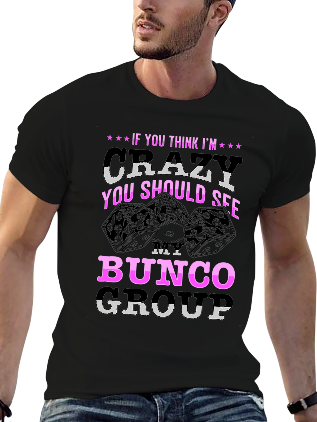 Crazy Bunco Group T-Shirt - Fun Dice Design