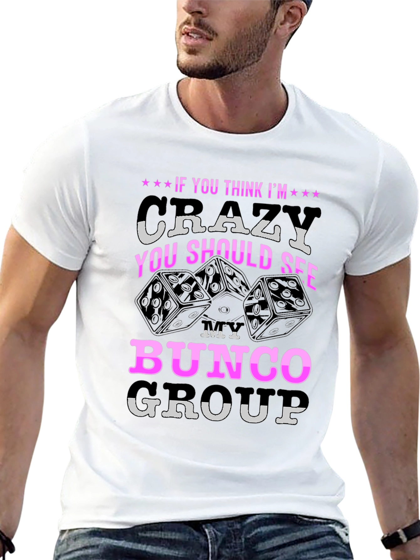 Crazy Bunco Group T-Shirt - Fun Dice Design