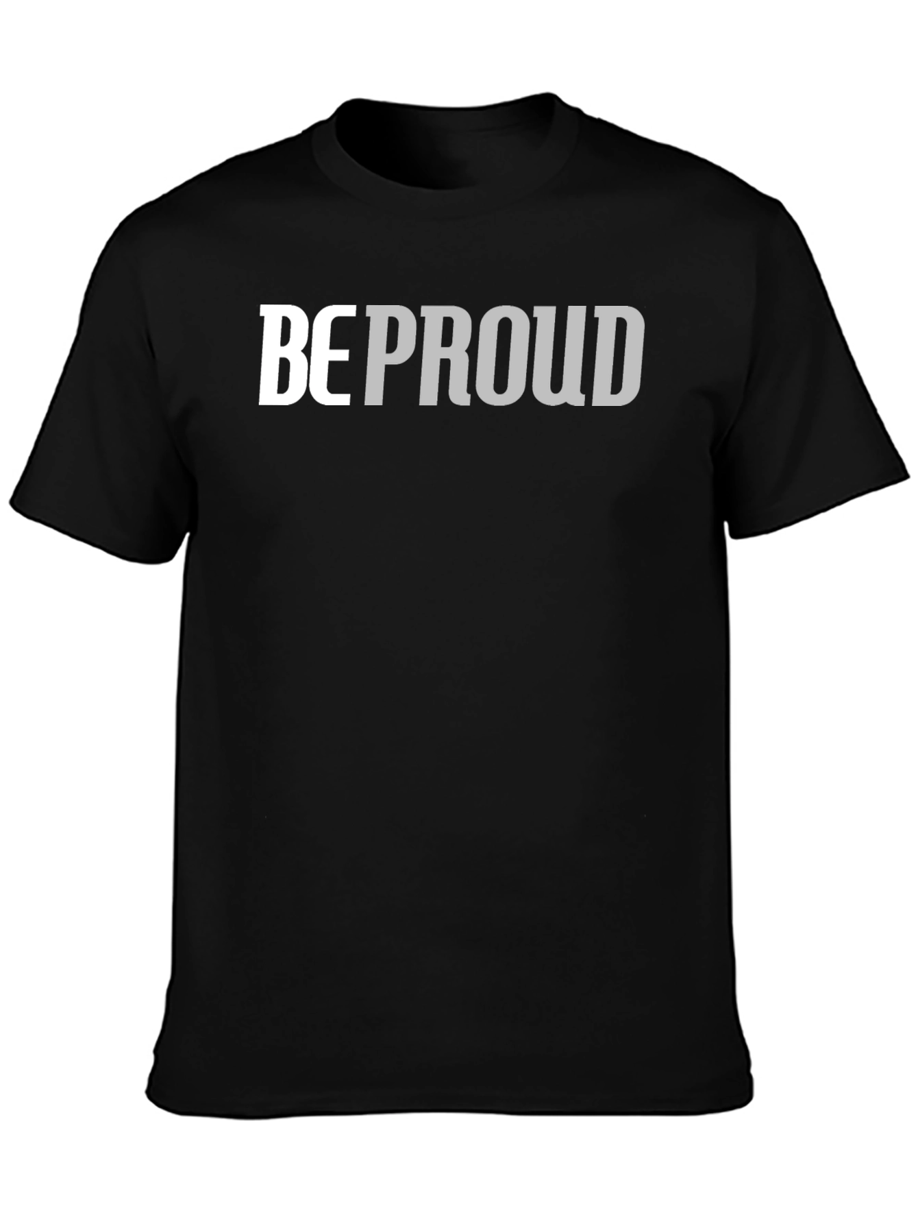 Be Proud Graphic Tee - Soft Black Cotton Blend