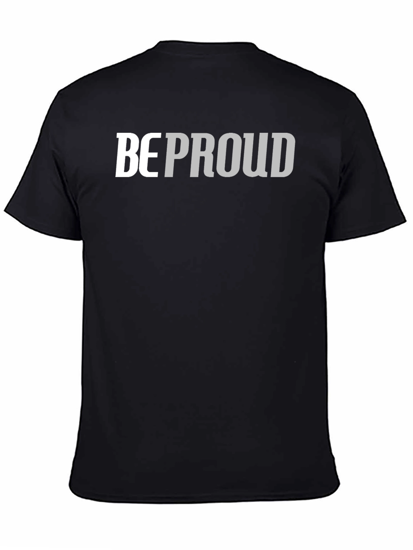 Be Proud Graphic Tee - Soft Black Cotton Blend