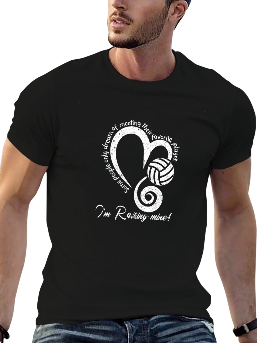 Volleyball Mom Graphic Tee - Raising My Player