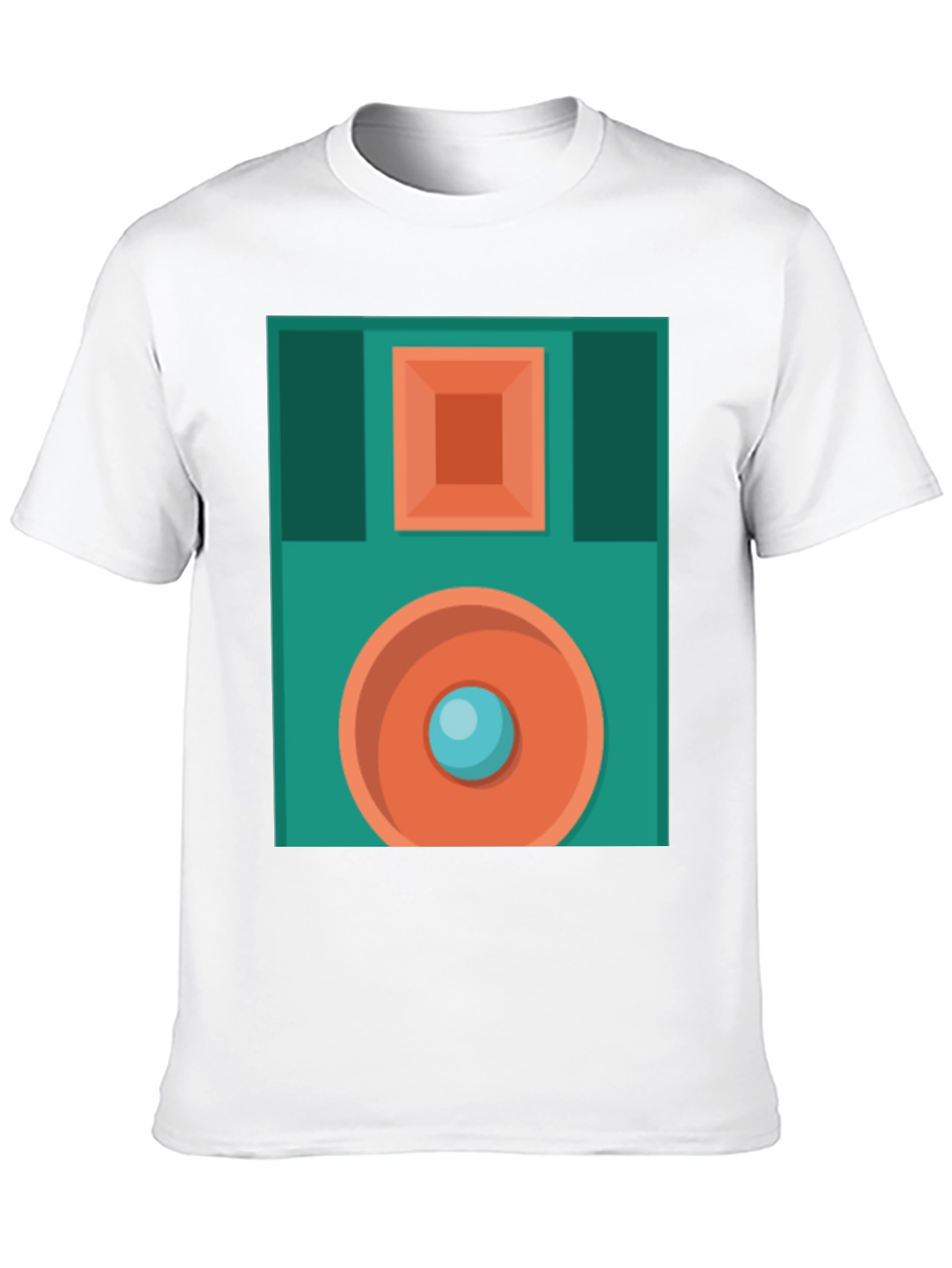 Retro Floppy Disk Graphic T-Shirt - Black
