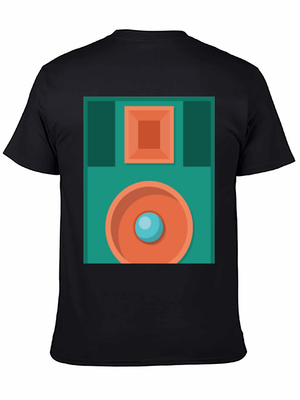 Retro Floppy Disk Graphic T-Shirt - Black