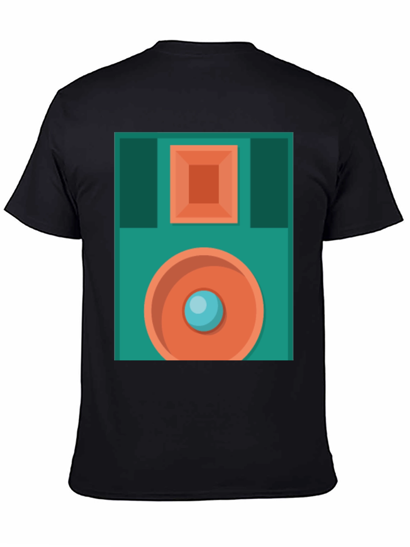 Retro Floppy Disk Graphic T-Shirt - Black