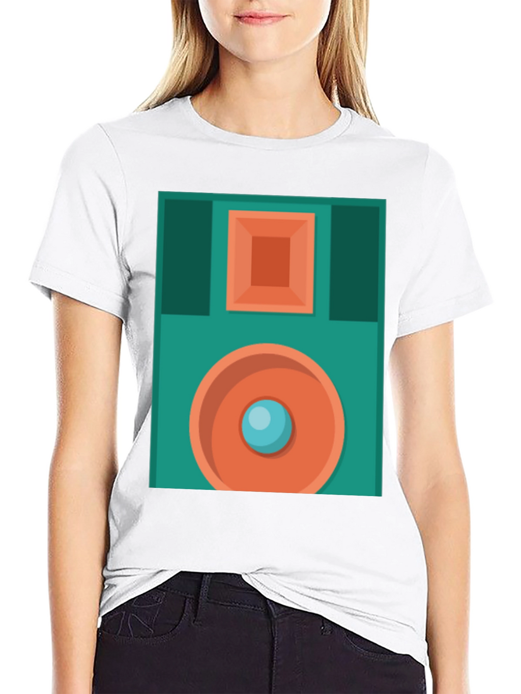 Retro Floppy Disk Graphic T-Shirt - Black