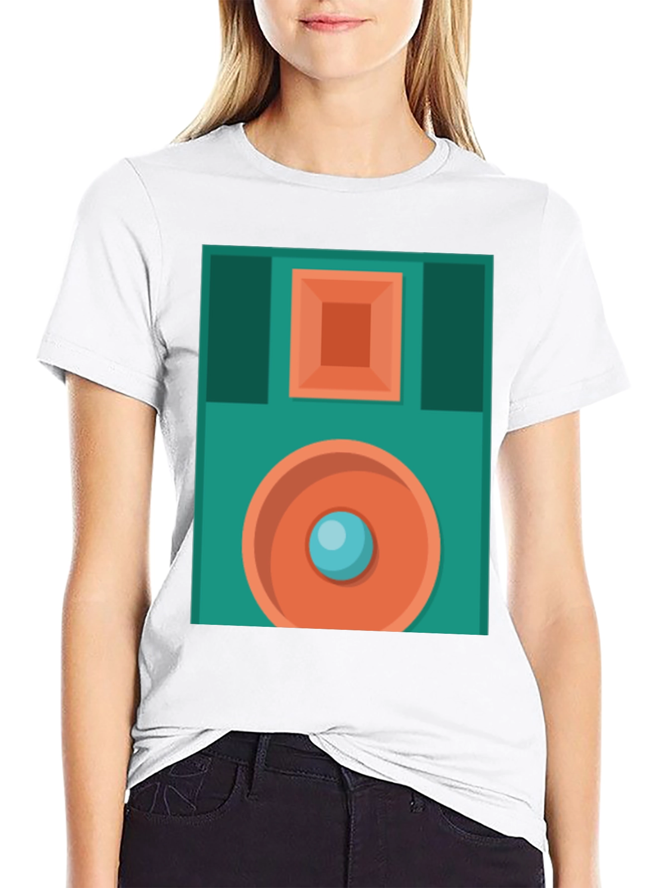 Retro Floppy Disk Graphic T-Shirt - Black