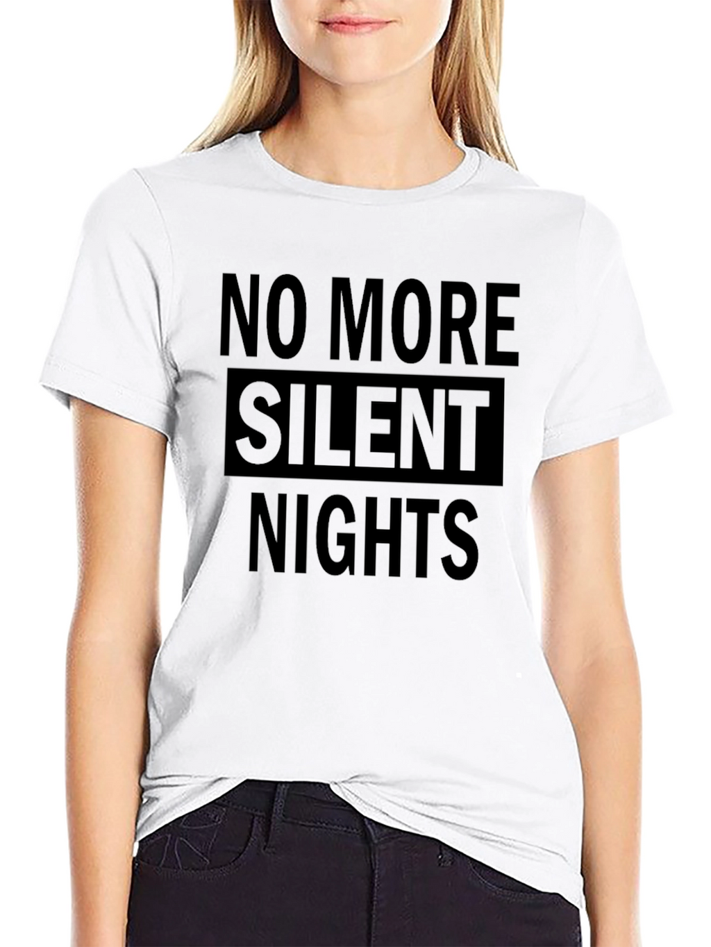 No More Silent Nights Graphic Tee - Black