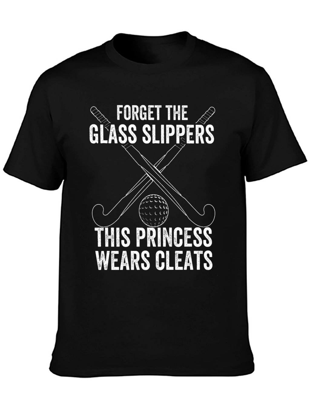 Princess Wears Cleats Black T-Shirt