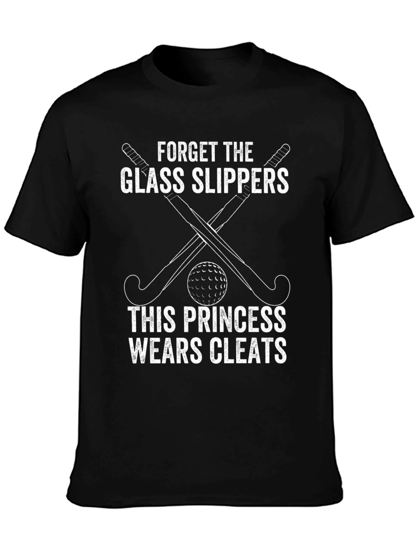 Princess Wears Cleats Black T-Shirt