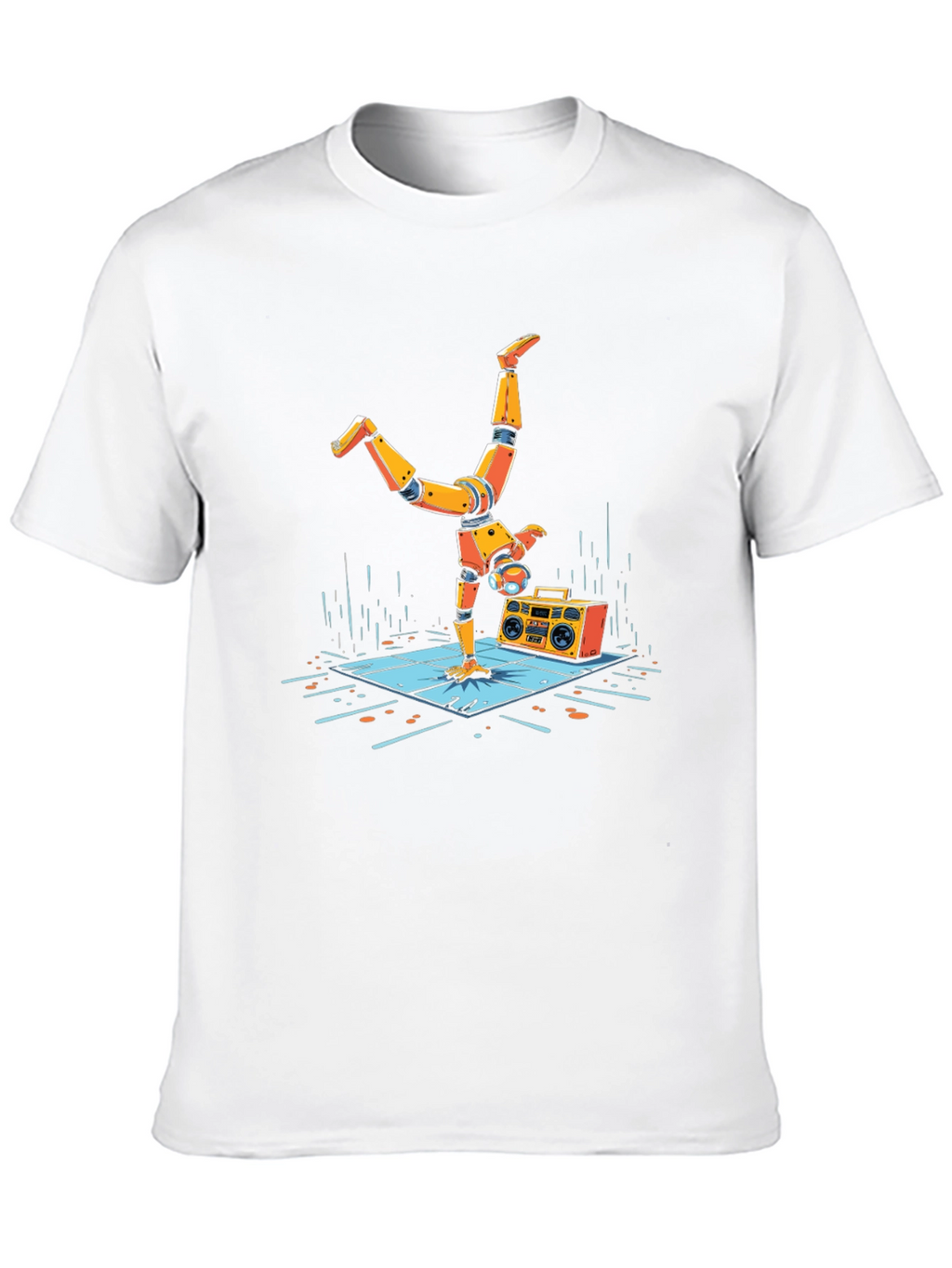 Robot Handstand Graphic Tee