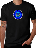 Blue Mandala Graphic Print T-Shirt