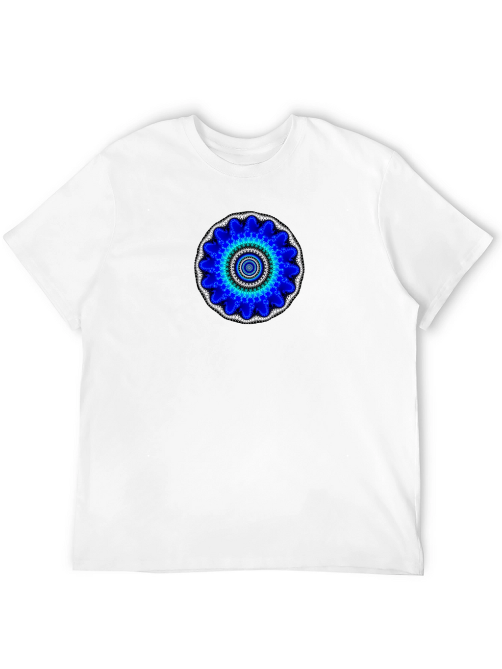Blue Mandala Graphic Print T-Shirt