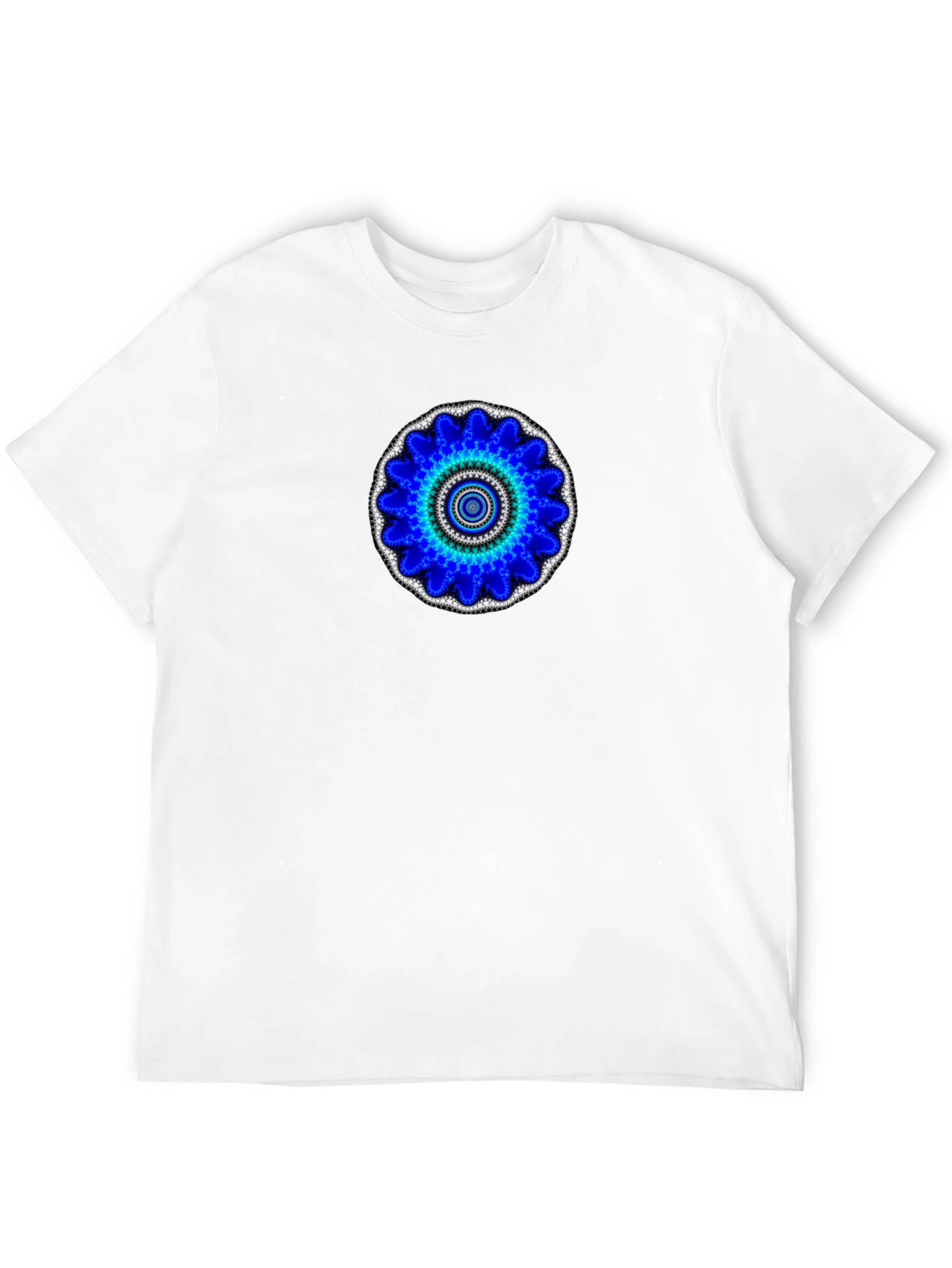 Blue Mandala Graphic Print T-Shirt
