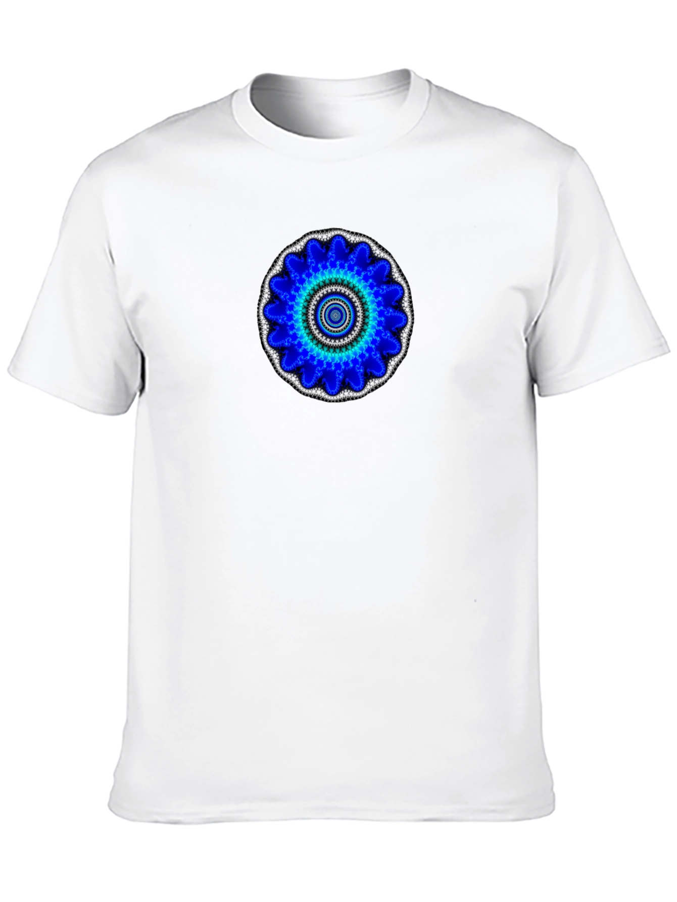 Blue Mandala Graphic Print T-Shirt