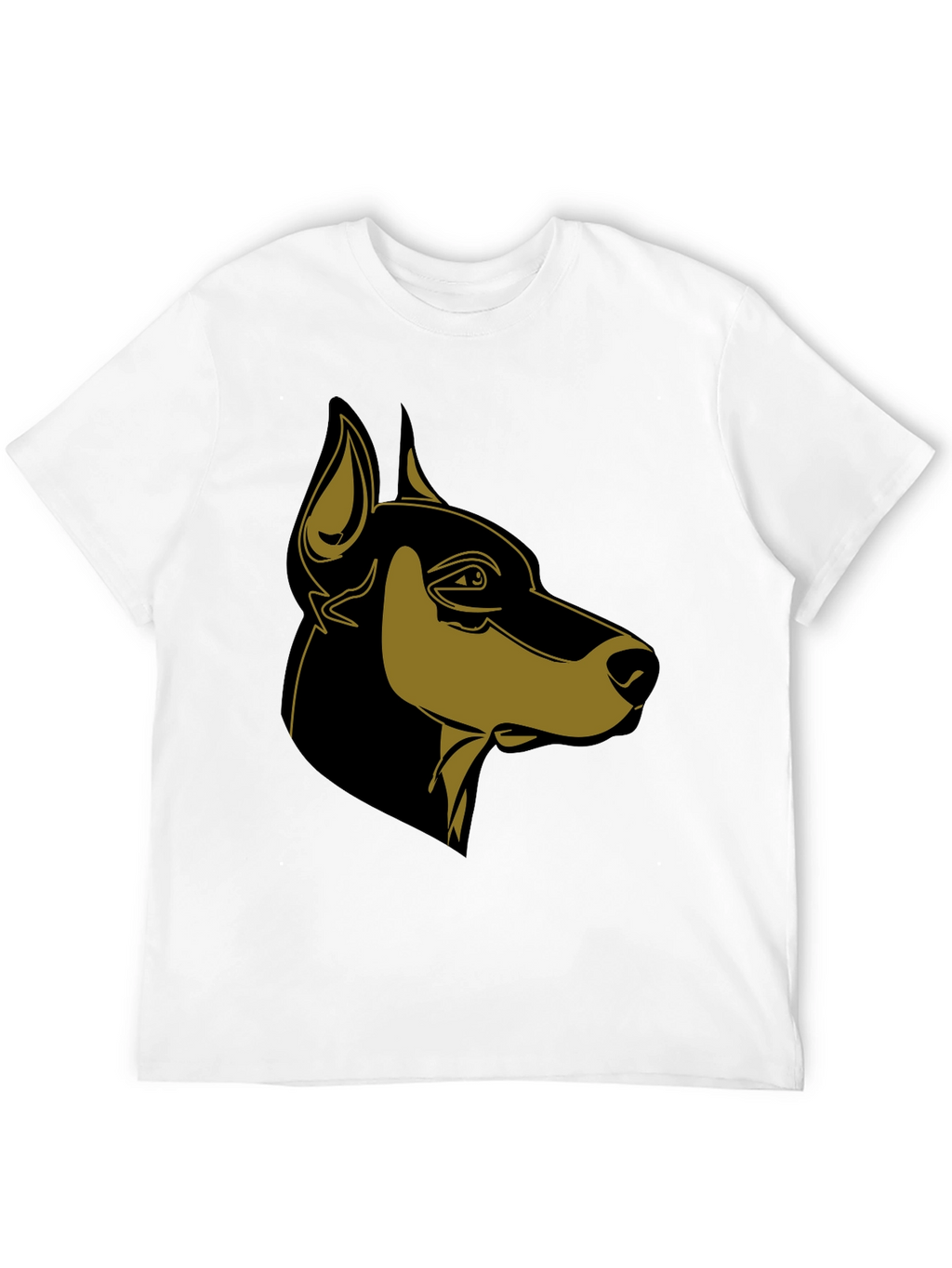 Doberman Dog Graphic Black T-Shirt