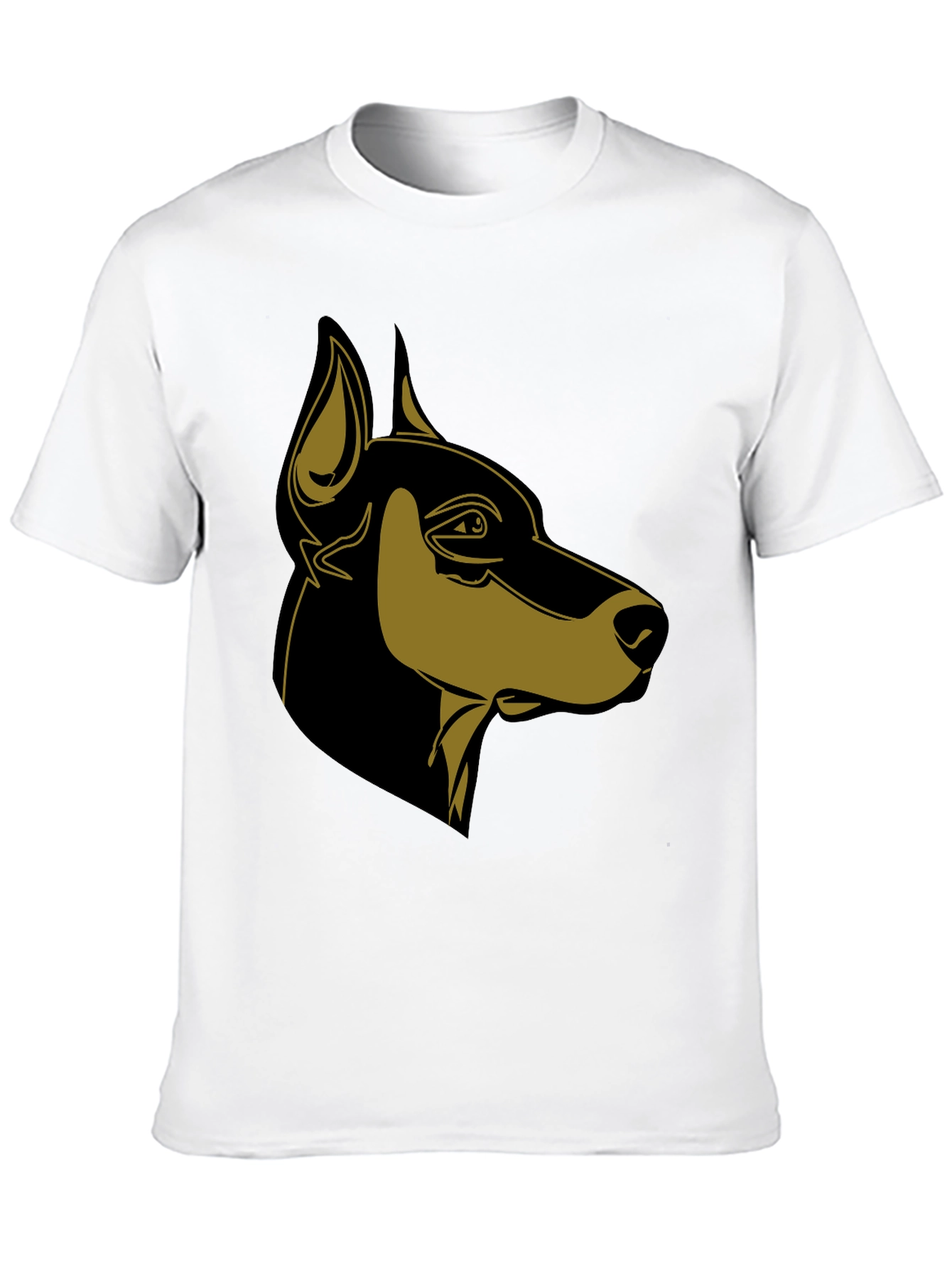 Doberman Dog Graphic Black T-Shirt