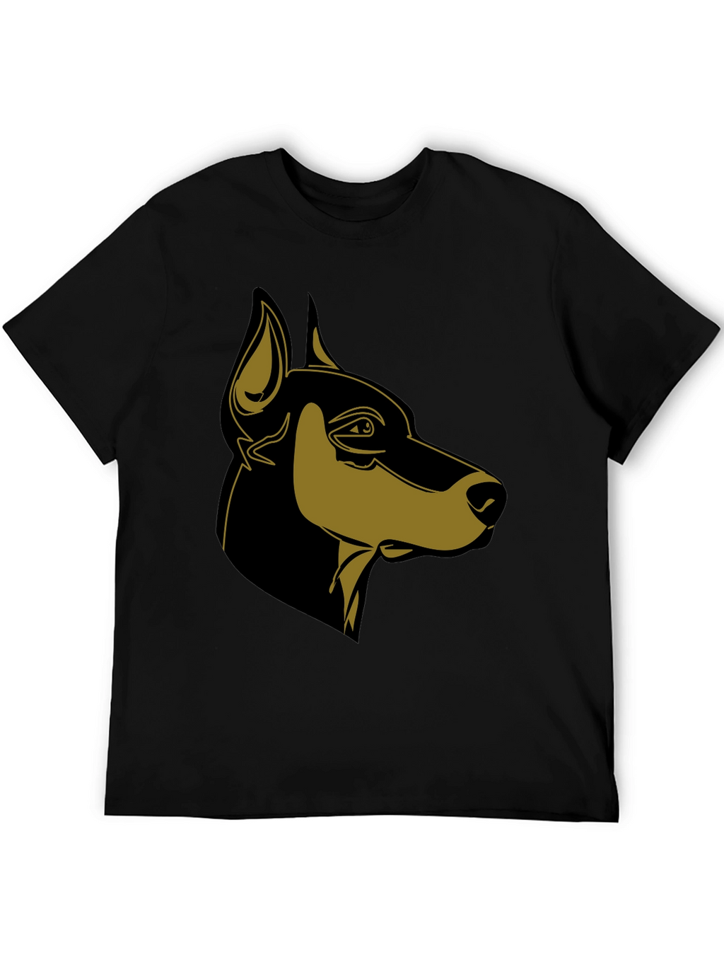 Doberman Dog Graphic Black T-Shirt