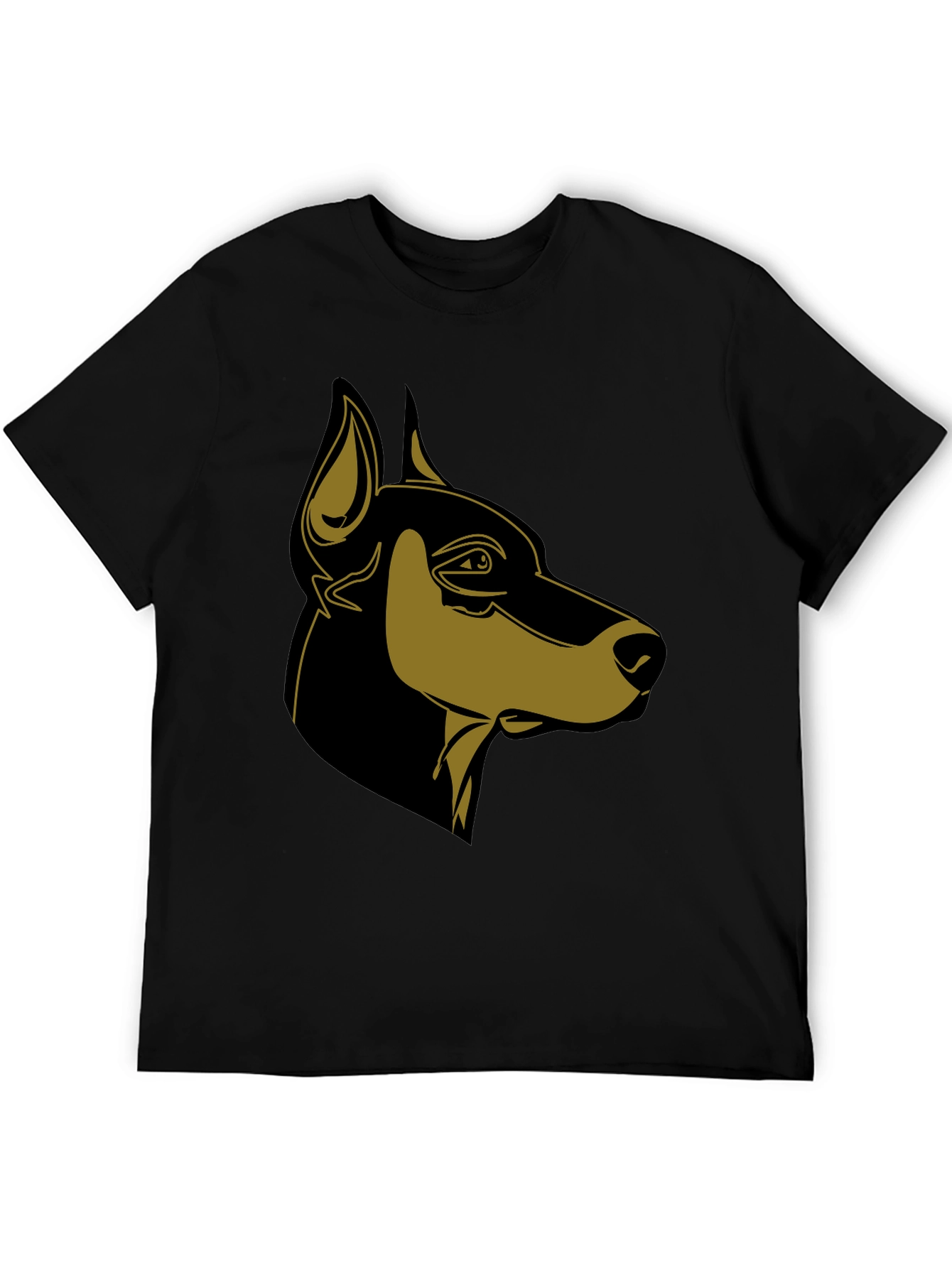 Doberman Dog Graphic Black T-Shirt