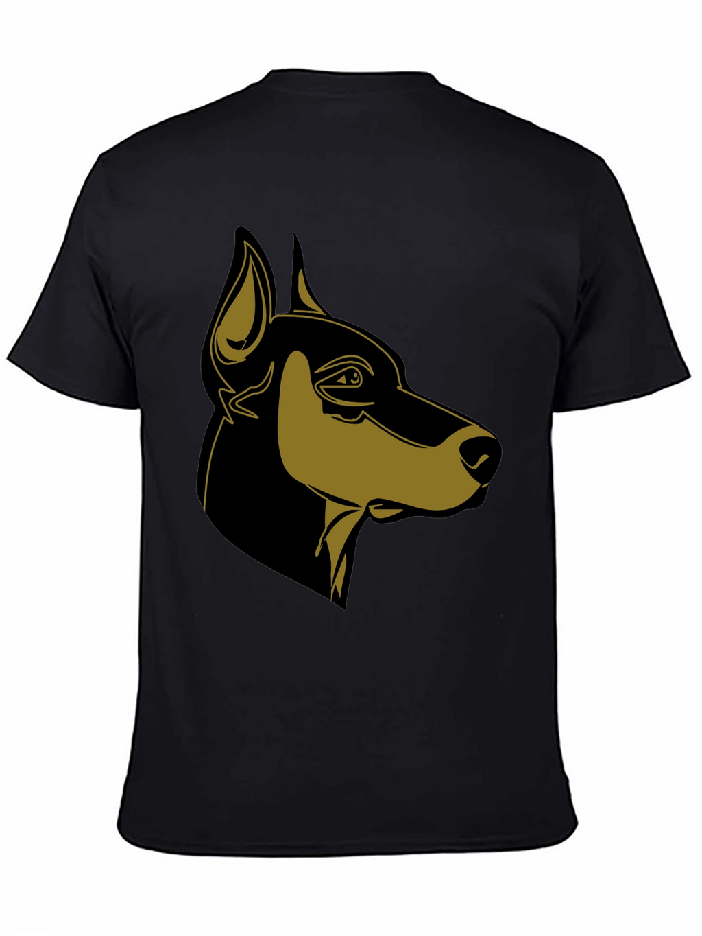 Doberman Dog Graphic Black T-Shirt