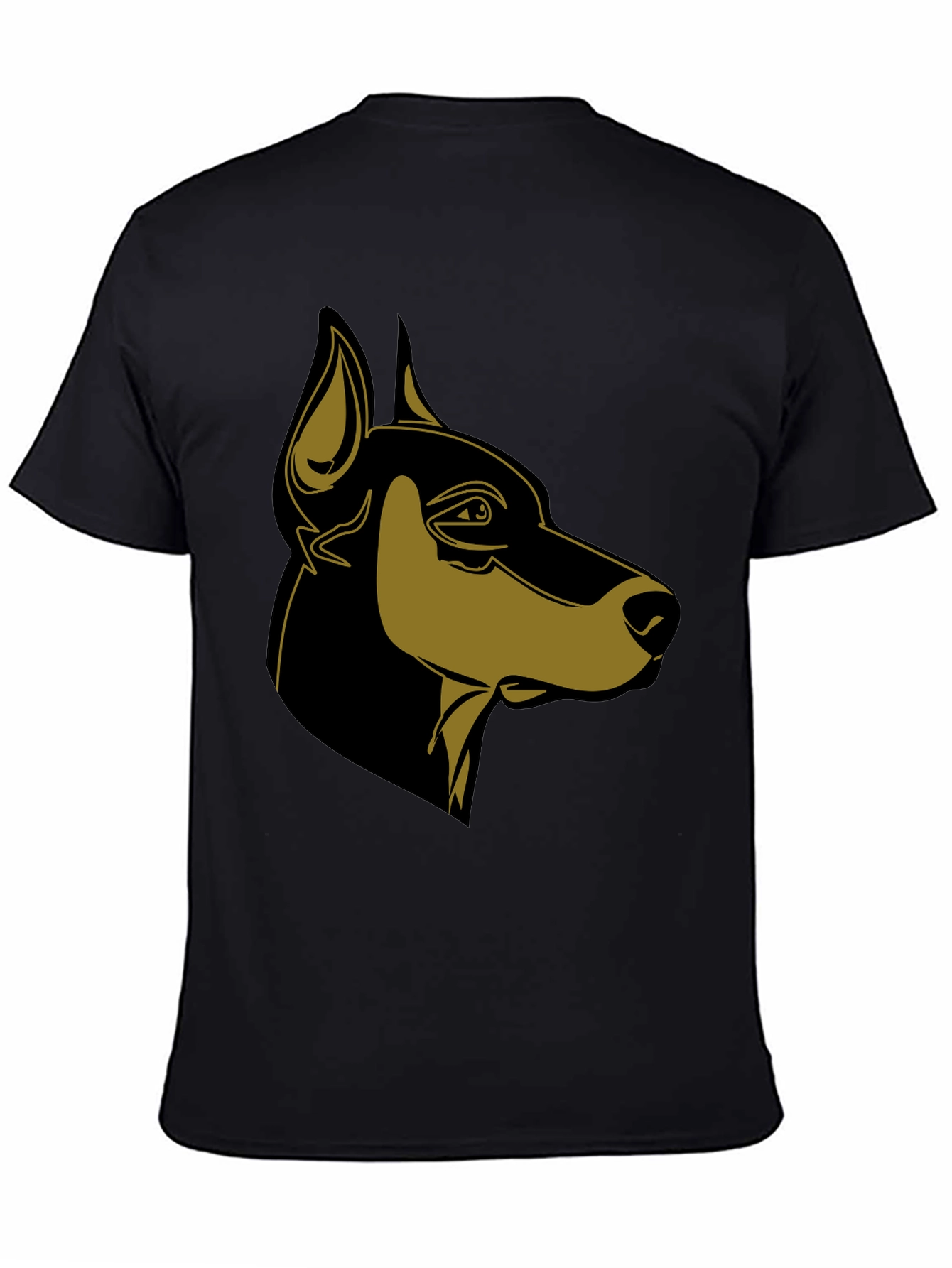Doberman Dog Graphic Black T-Shirt