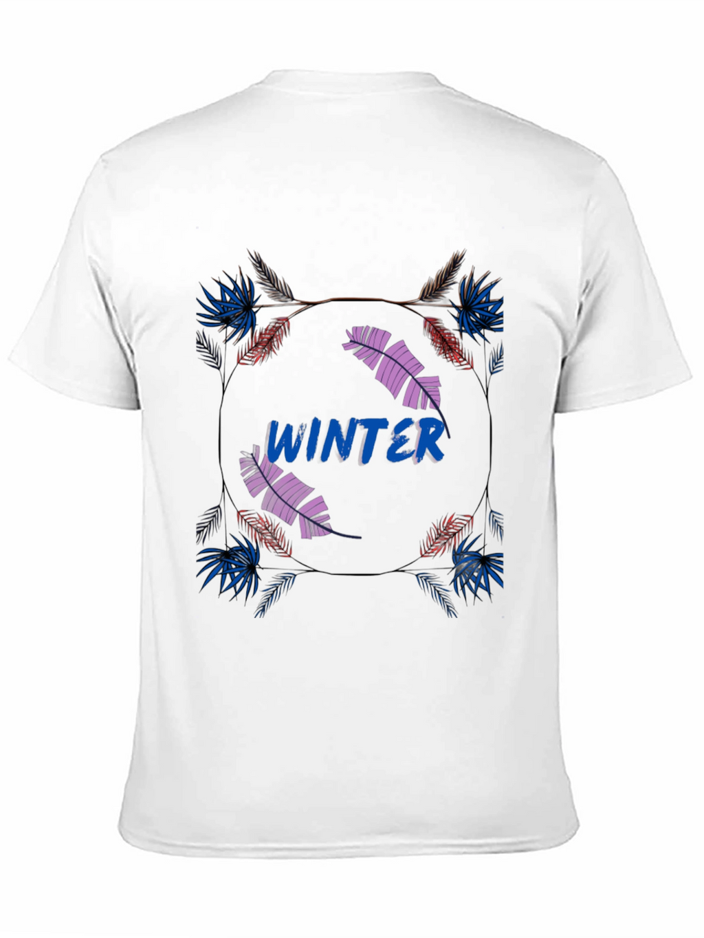 Winter Graphic Print Mens Black T-Shirt