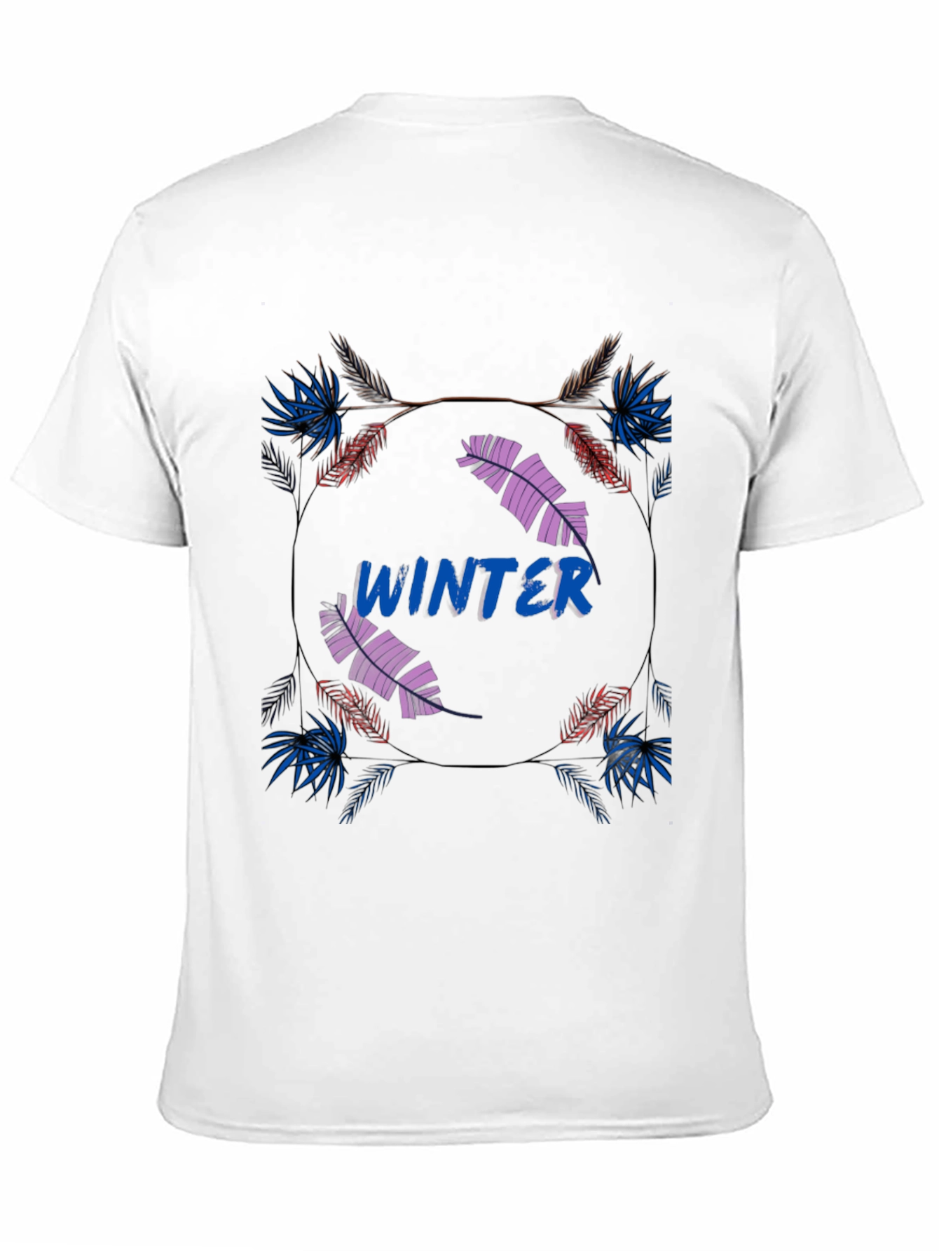 Winter Graphic Print Mens Black T-Shirt