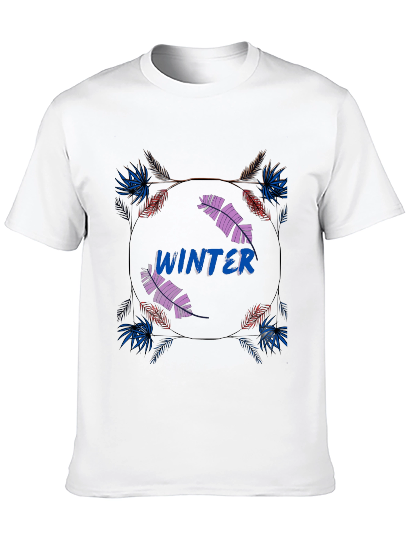 Winter Graphic Print Mens Black T-Shirt