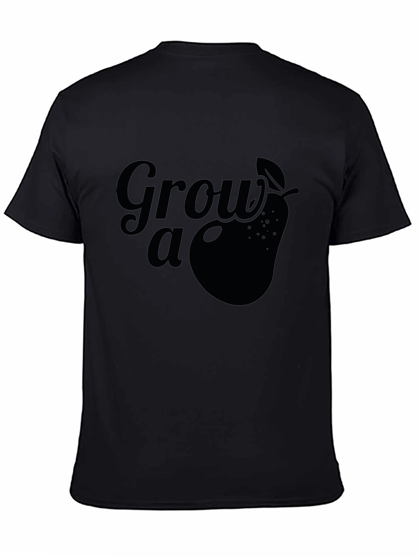 Grow a Pear Graphic Tee - Black Cotton T-Shirt