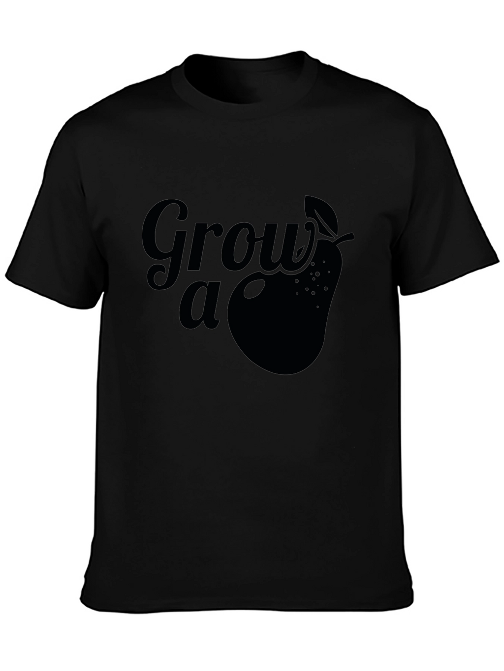 Grow a Pear Graphic Tee - Black Cotton T-Shirt