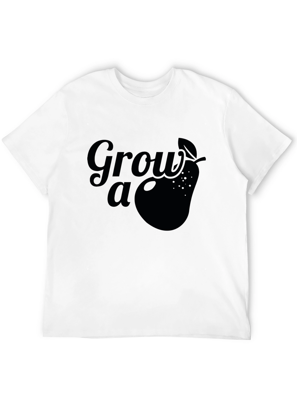 Grow a Pear Graphic Tee - Black Cotton T-Shirt