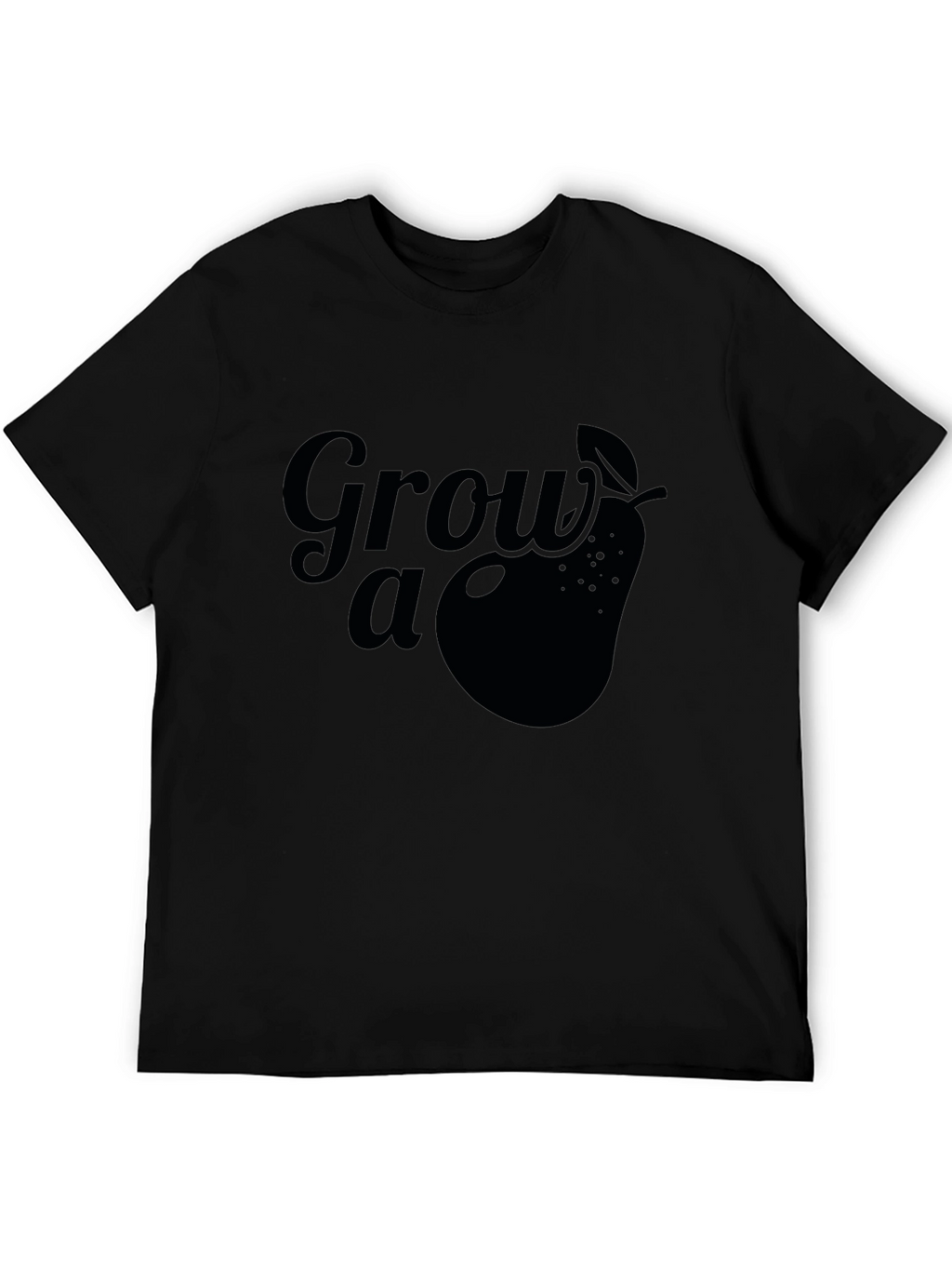 Grow a Pear Graphic Tee - Black Cotton T-Shirt