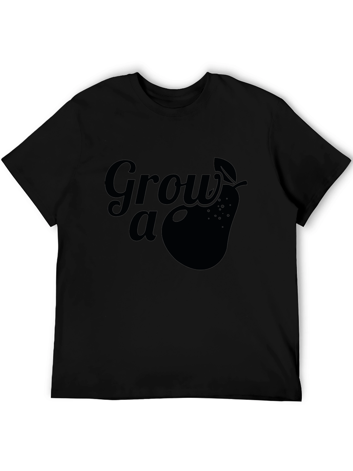 Grow a Pear Graphic Tee - Black Cotton T-Shirt