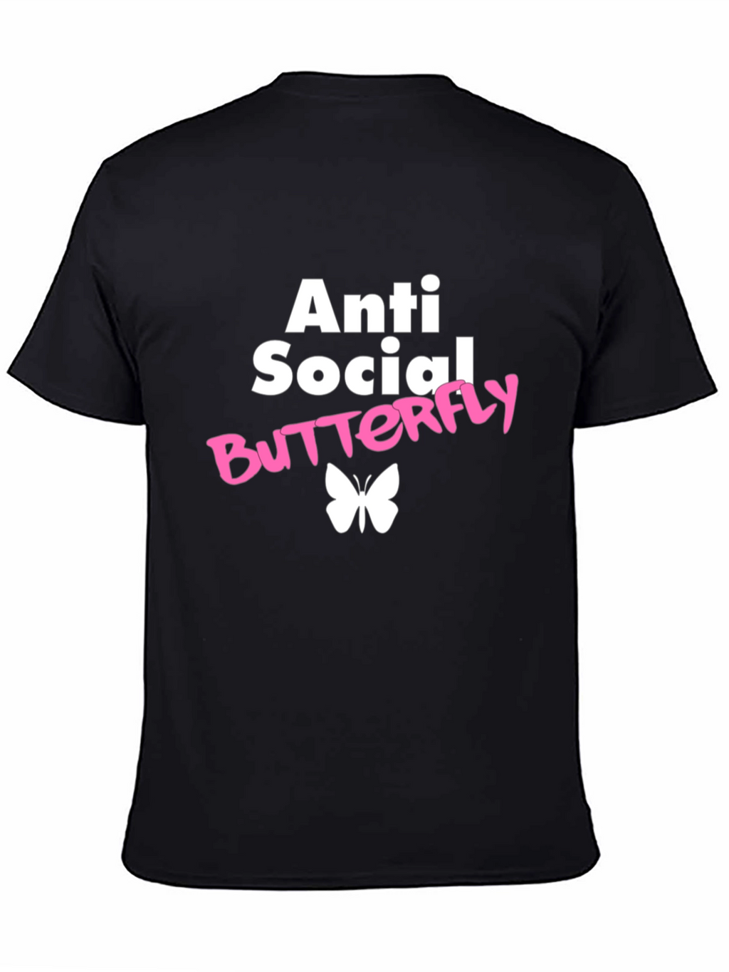 Anti Social Butterfly Graphic T-Shirt