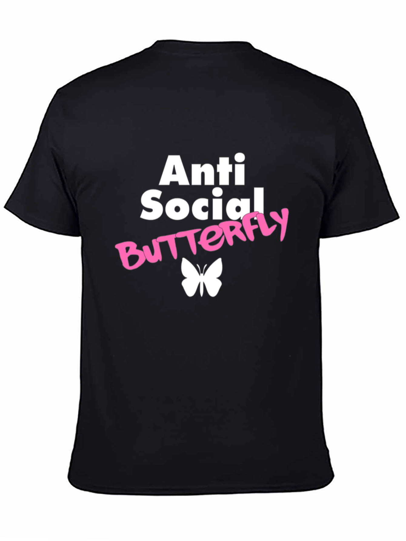 Anti Social Butterfly Graphic T-Shirt