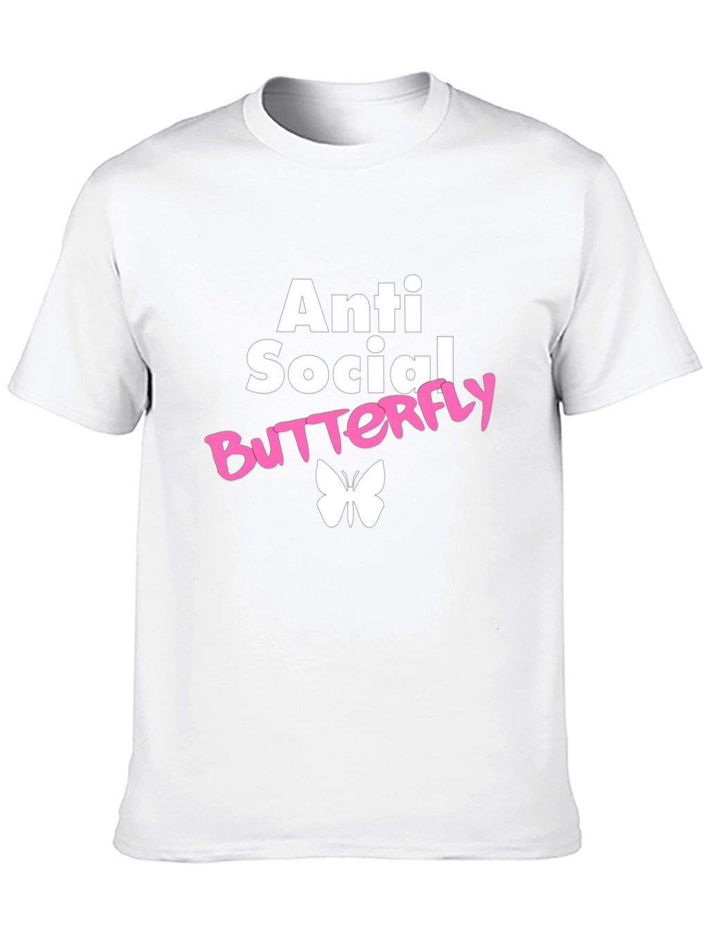Anti Social Butterfly Graphic T-Shirt