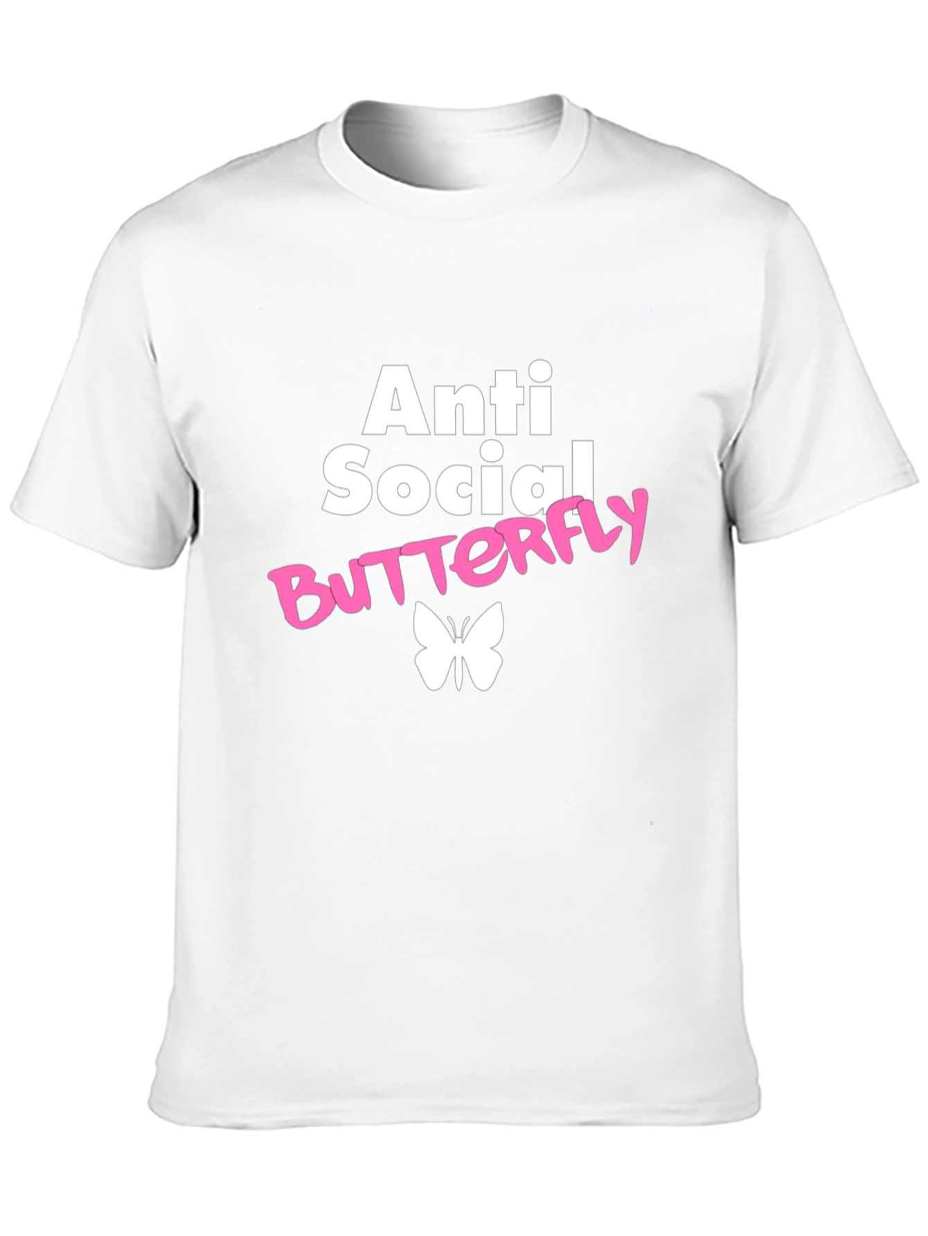 Anti Social Butterfly Graphic T-Shirt