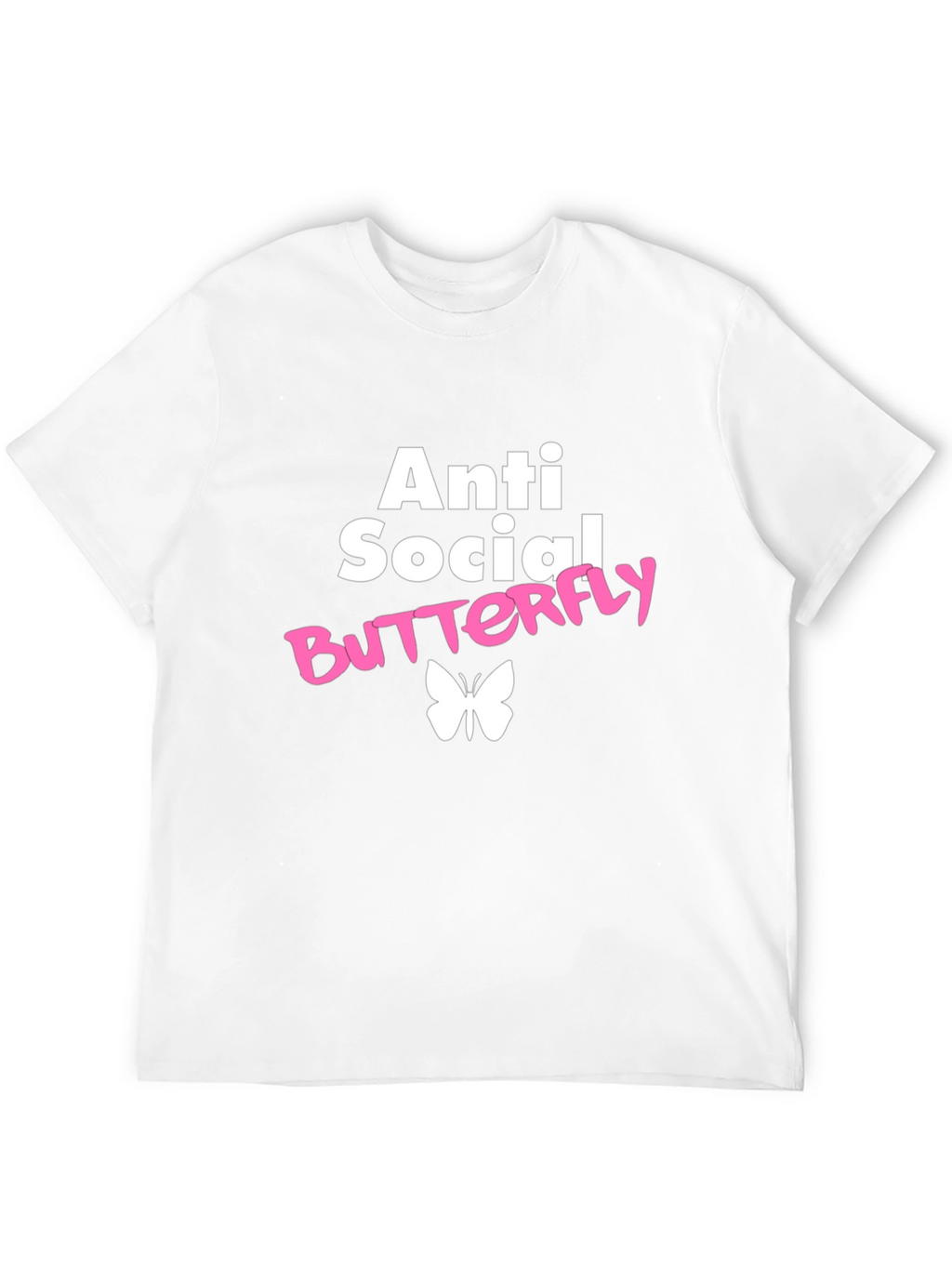 Anti Social Butterfly Graphic T-Shirt