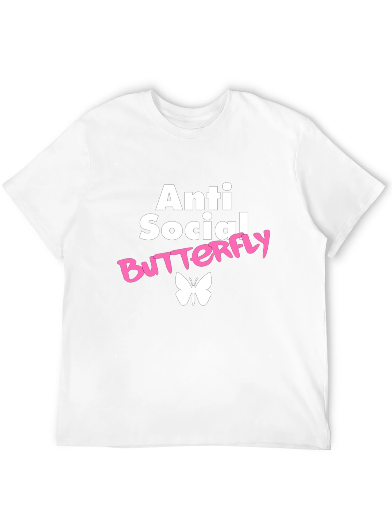 Anti Social Butterfly Graphic T-Shirt