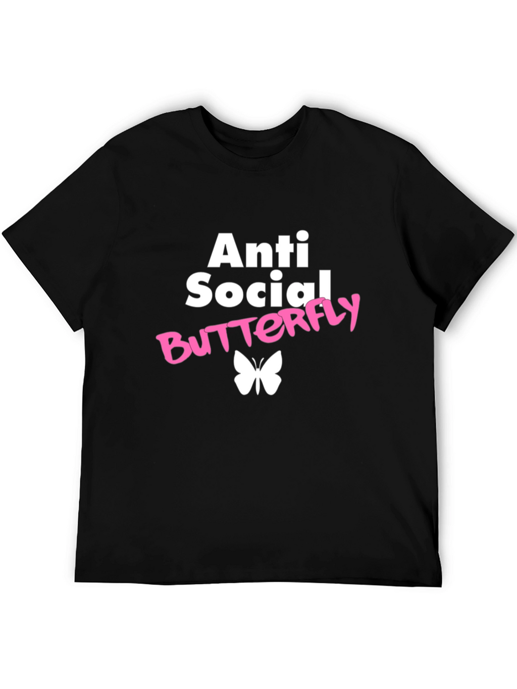 Anti Social Butterfly Graphic T-Shirt